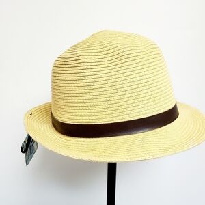 WEATHERPROOF 100% STRAW HAT